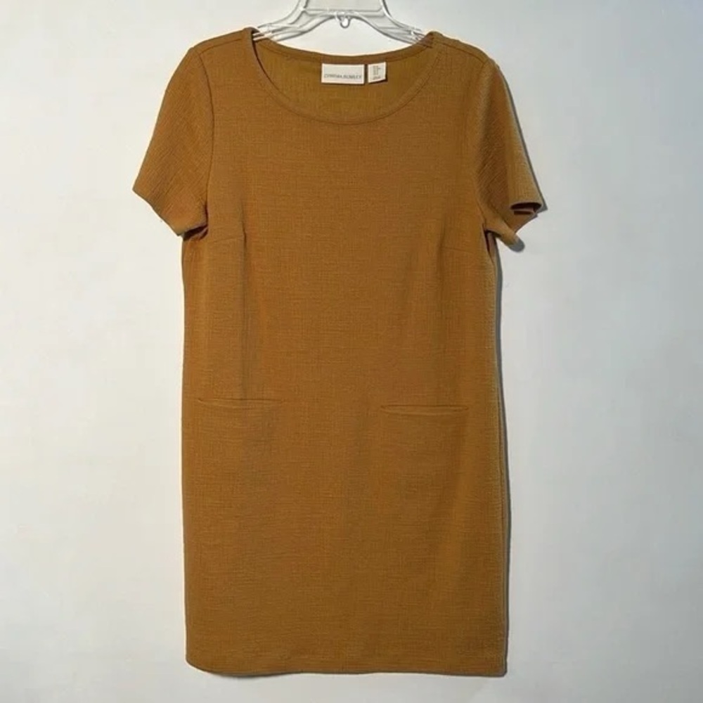 NWT Cynthia Rowley mustard yellow shirt dress